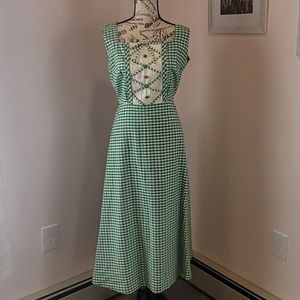 Vintage 1950s Handmade Gingham Dress